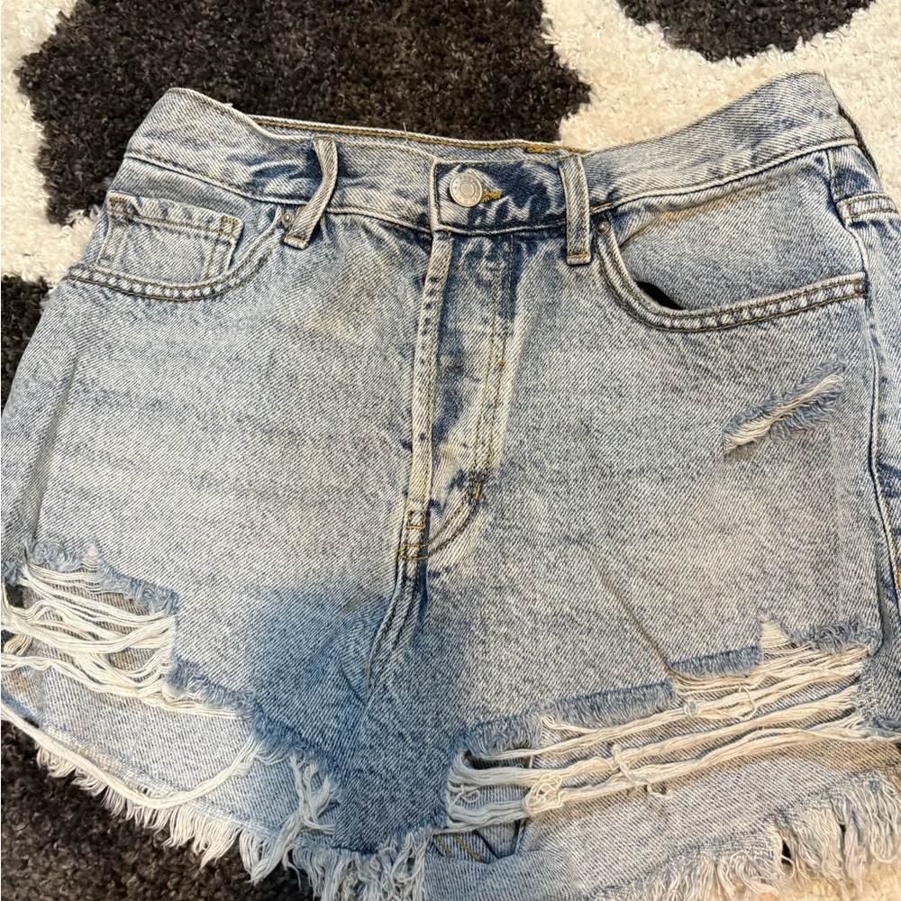 PacSun Light Blue Distressed Jean Shorts